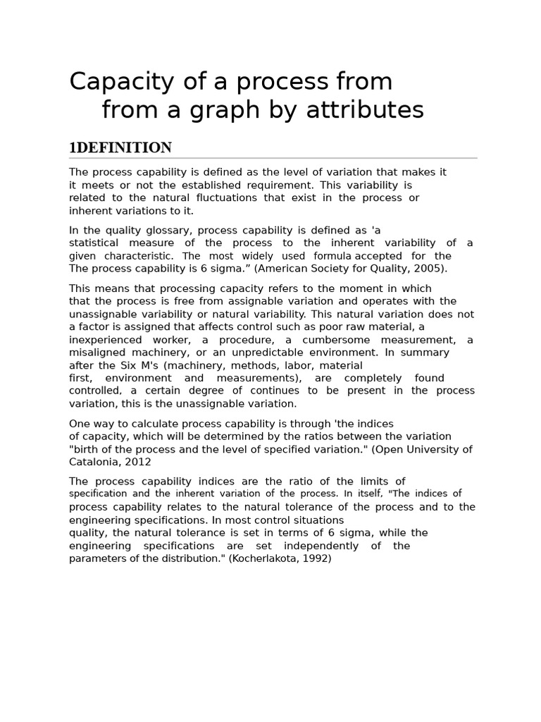 Process Capability Analysis in Attributes | PDF | Standard Deviation ...