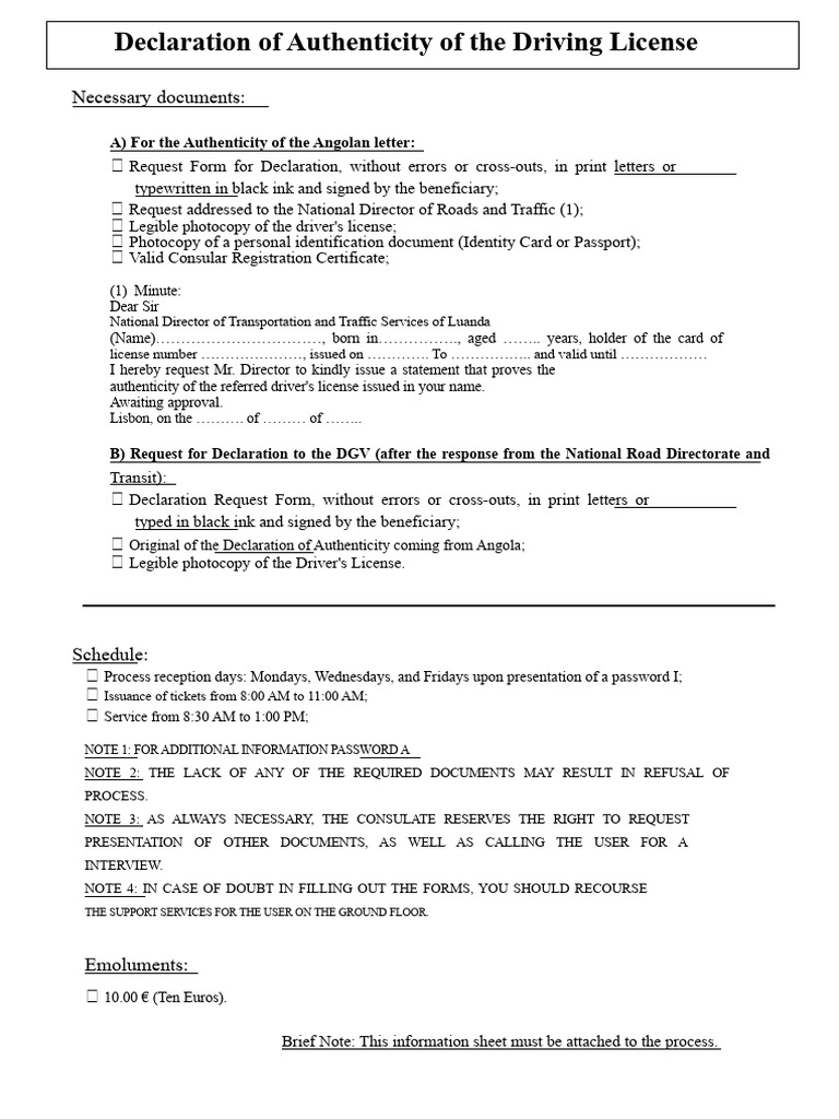 Driving License Authenticity Process Guide | PDF