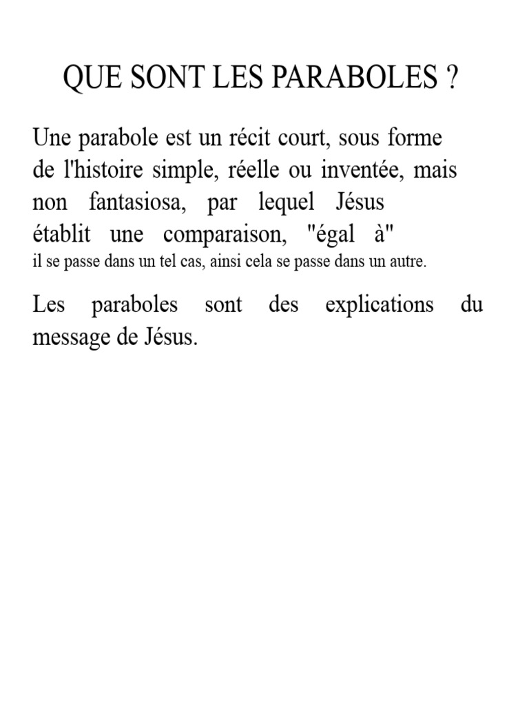 Comprendre les paraboles de Jésus | PDF | Paraboles de Jésus | Évangile ...