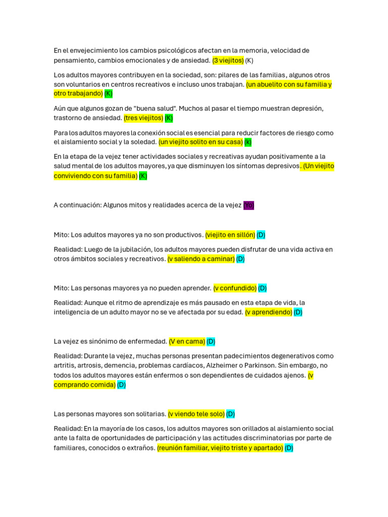 Mitos y realidades sobre la vejez | PDF | Vejez | Adultos