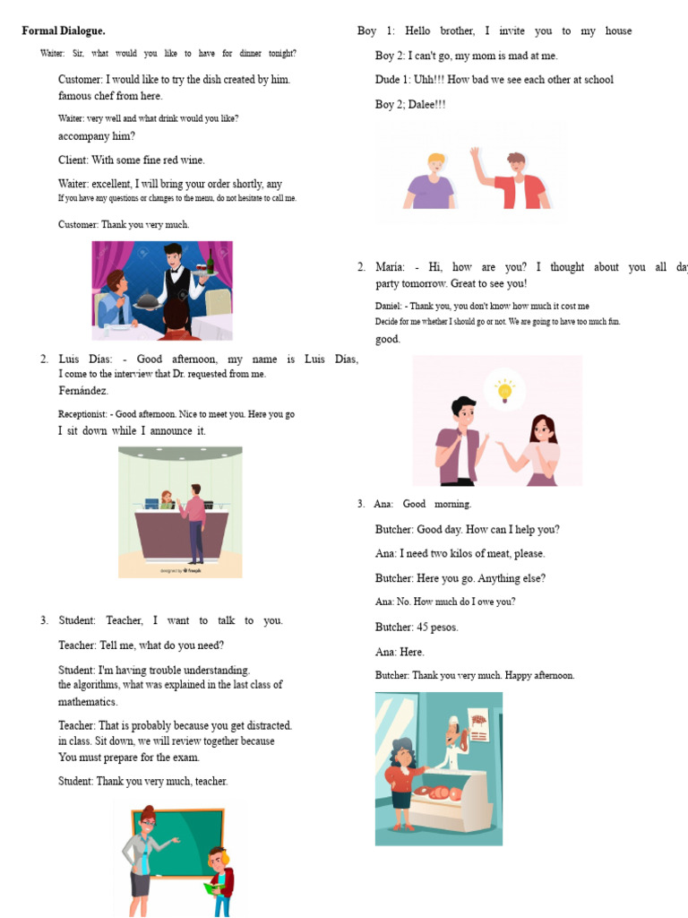 Formal and Informal Dialogue | PDF