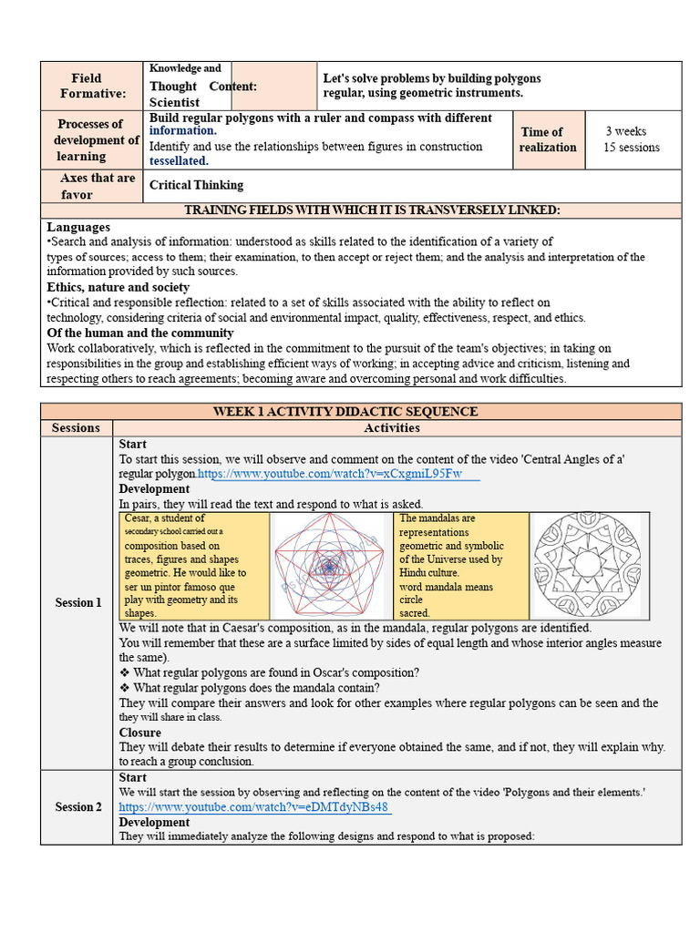 Building Regular Polygons with Geometry | PDF | Triangle | Shape
