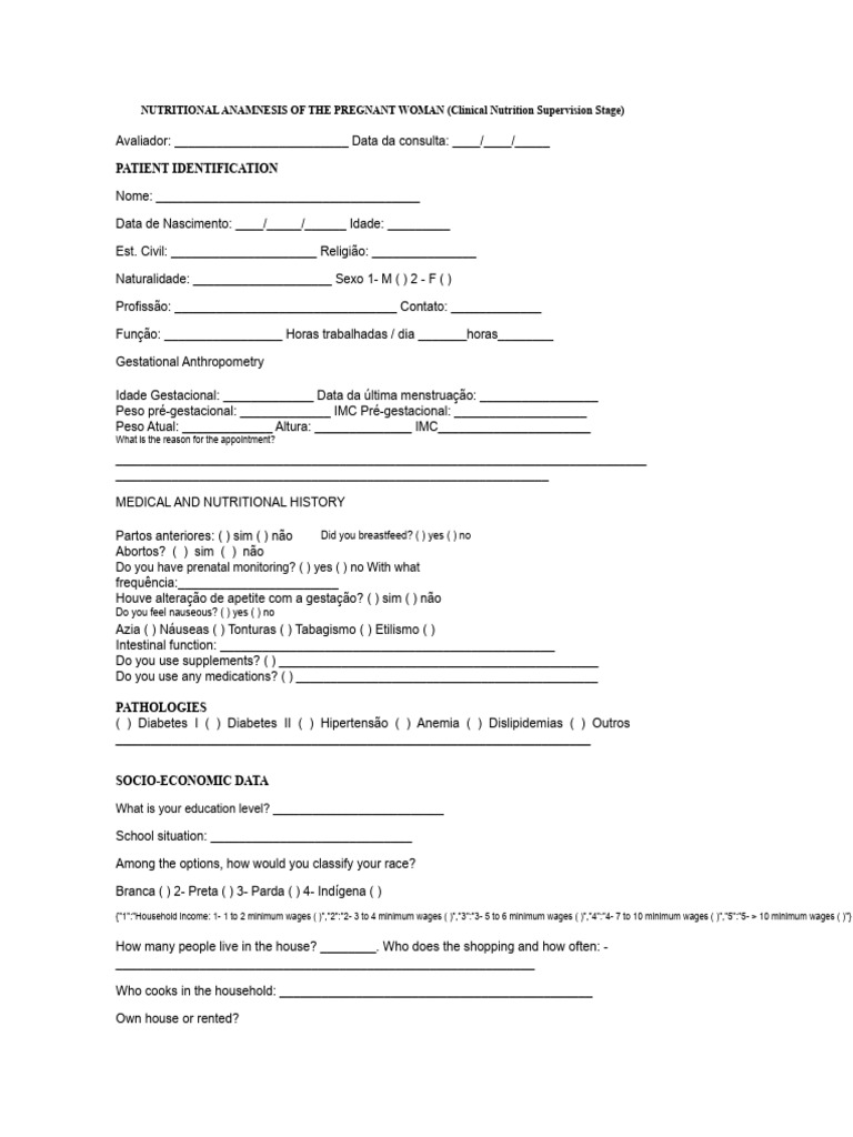 Nutritional Assessment for Pregnant Women | PDF | Lunch | Pregnancy