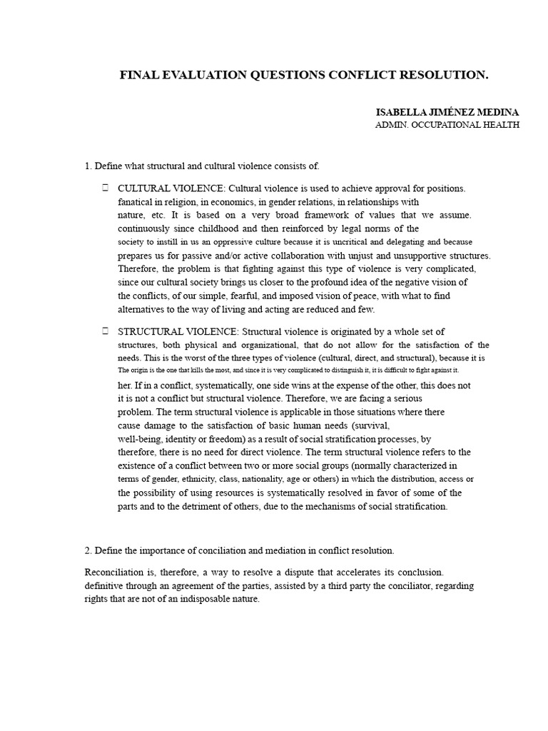 Understanding Conflict Resolution Types | PDF | Mediation | Conflict ...