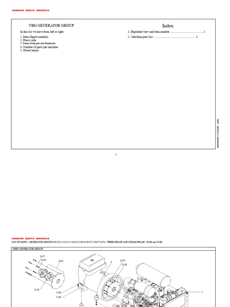 Generator Parts List for 8-75 kVA | PDF | Nut (Hardware) | Electric Power