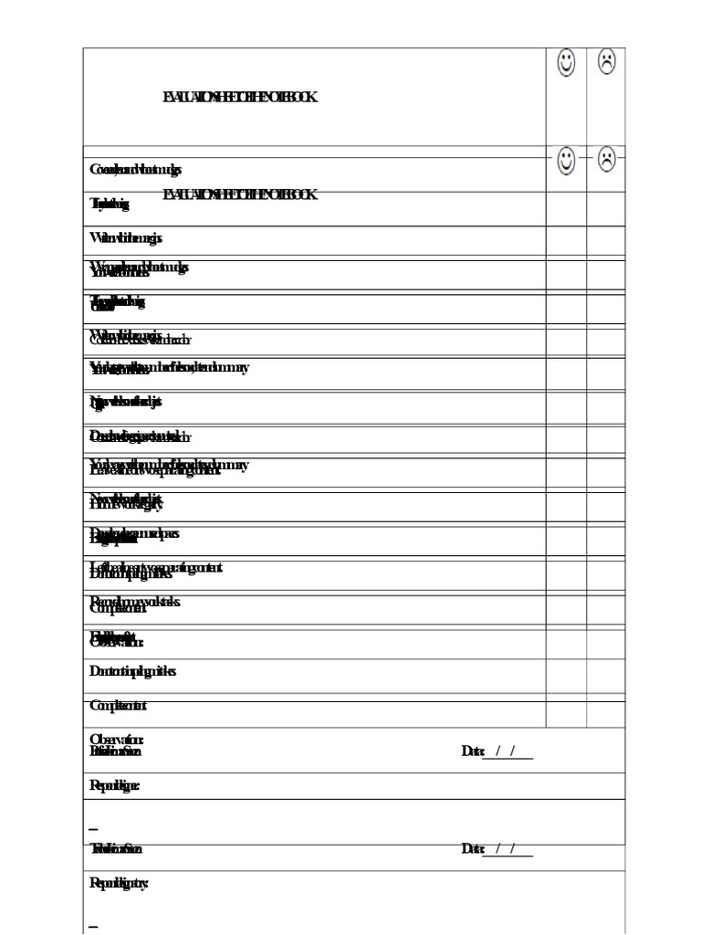 Evaluation Sheet of The Notebook | PDF