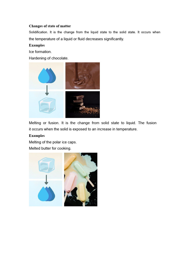 Changes of State of Matter | PDF