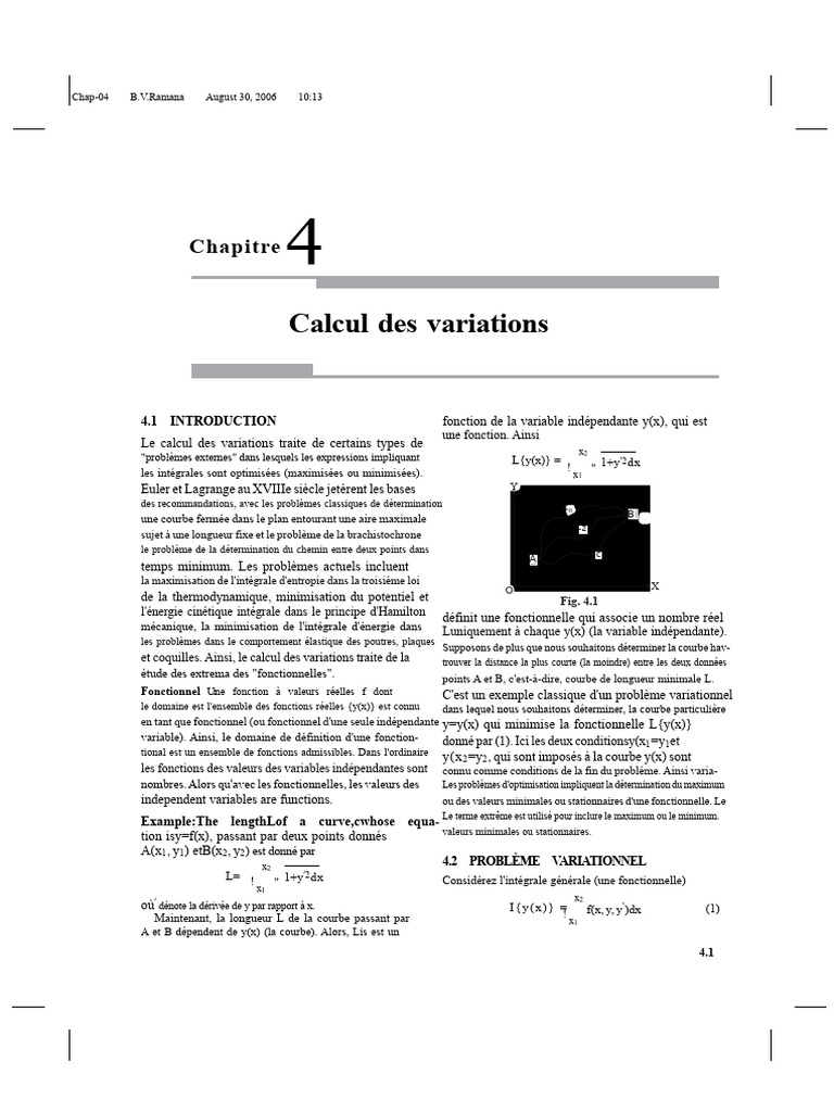 Introduction au Calcul des Variations | PDF | Calcul des variations ...
