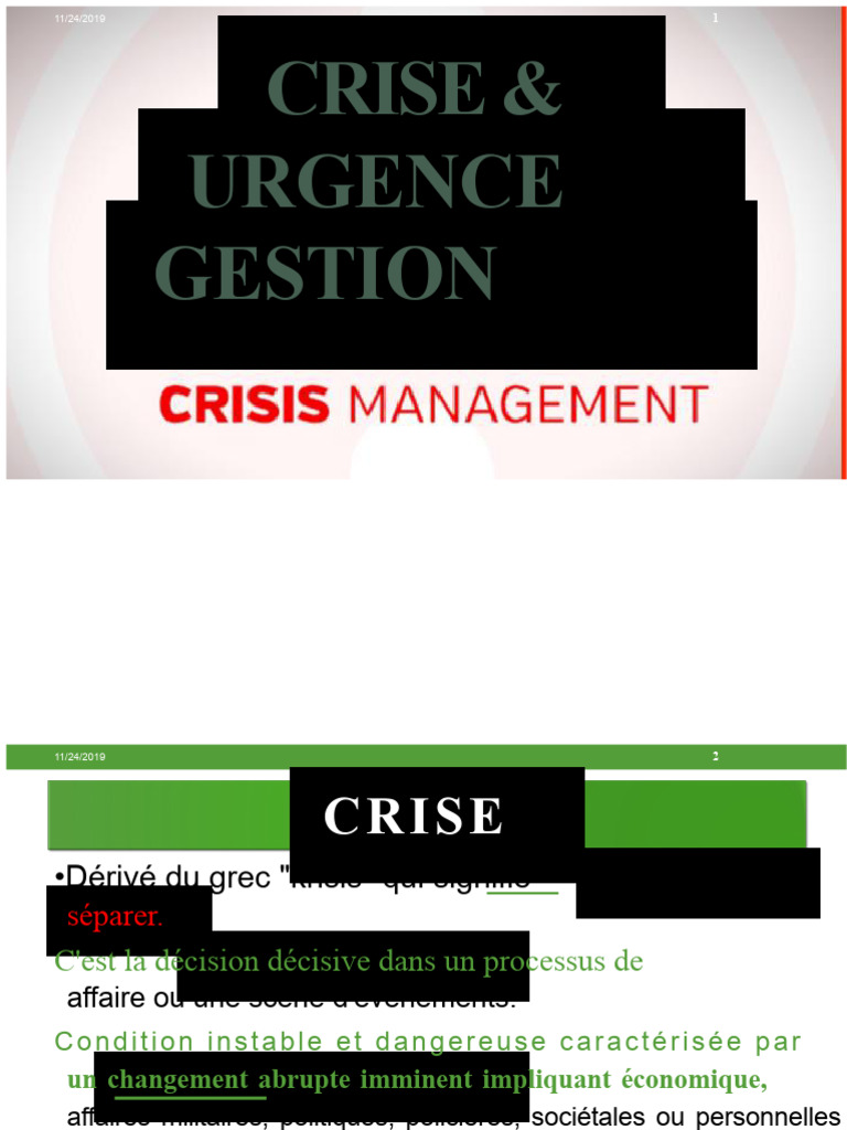 Gestion de crise et d'urgence expliquée | PDF | Gestion de crise | Sécurité