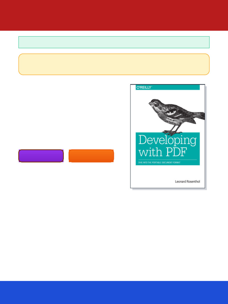 Developing with PDF Dive into the Portable Document Format 1st Edition ...