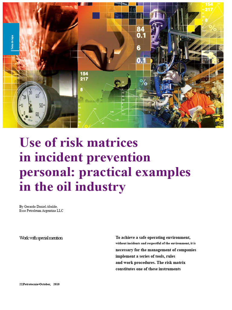 Risk Matrices for Incident Prevention in Oil Industry | PDF | Risk ...
