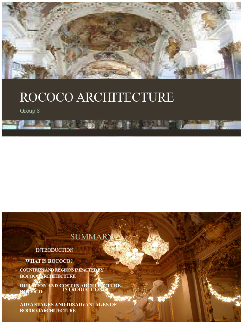 Overview of Rococo Architecture | PDF | Baroque | Ornament (Art)