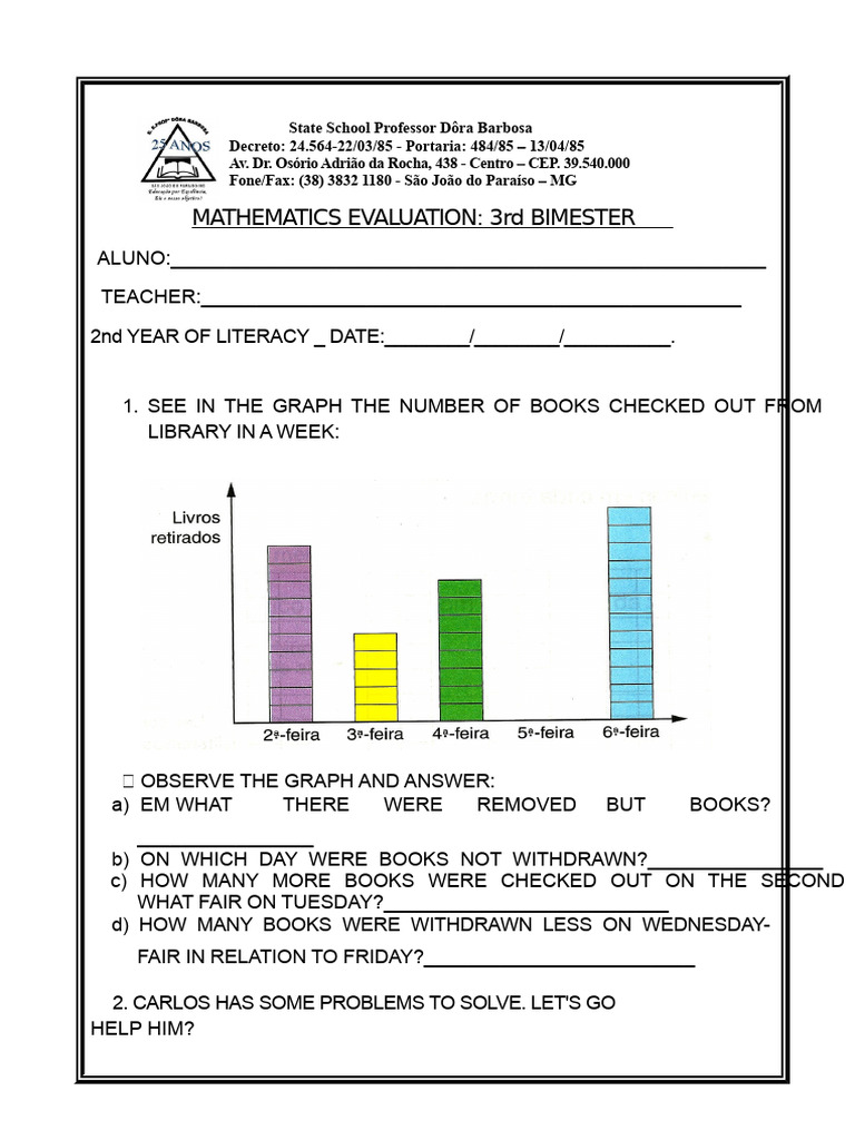 2nd Year Literacy Math Evaluation | PDF | Geometric Shapes | Euclidean ...