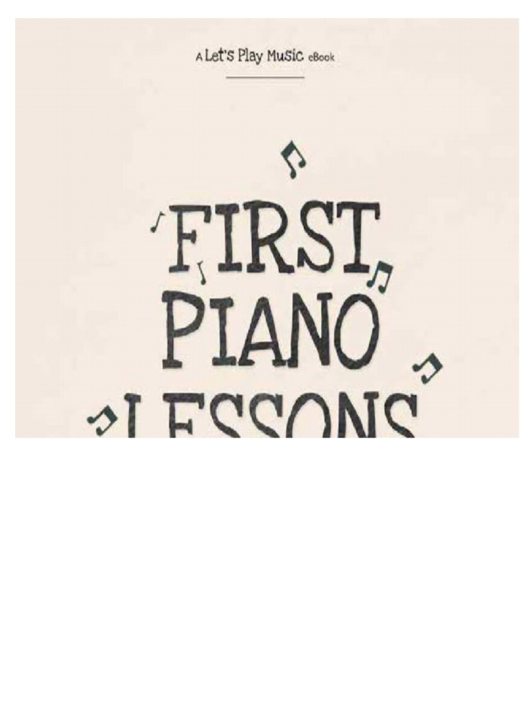 Primera Lección de Piano para Niños | PDF | Ritmo | Piano
