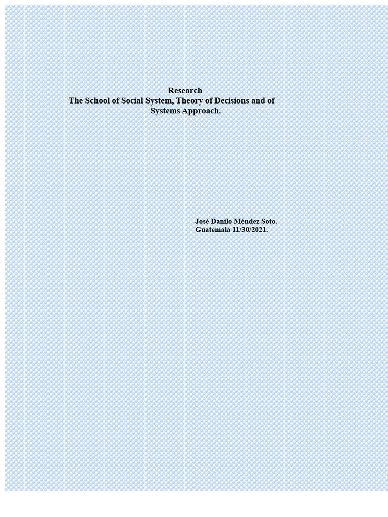 Social Systems and Decision Theory Insights | PDF | System | Systems Theory
