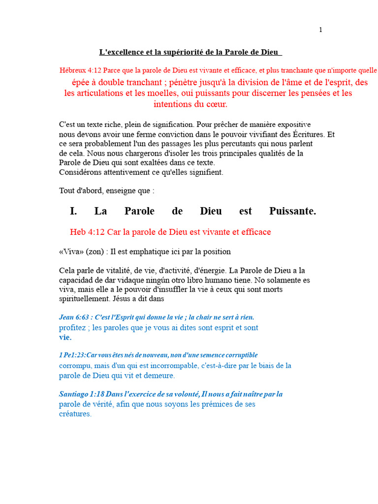 Puissance et vitalité de la Parole de Dieu | PDF | Discours | Dieu