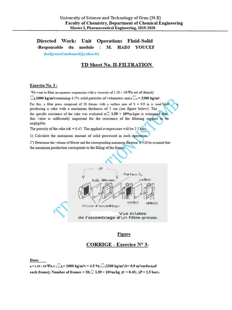 Filtration Calculation for Pharmaceutical Engineering | PDF