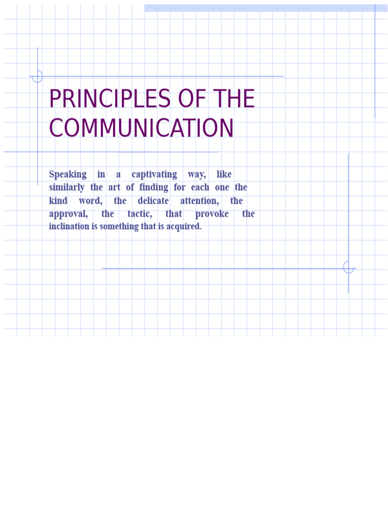 Key Principles of Communication | PDF | Communication | Nonverbal ...