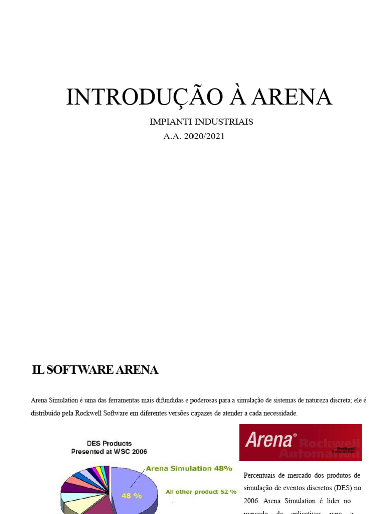 Introdução ao Software Arena Simulation | PDF | Programas | Linguagem ...