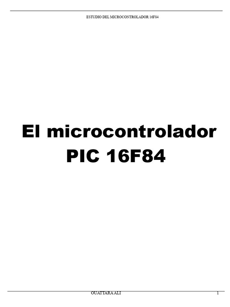 1 Curso Microcontrolador PIC 16F84 | PDF | Microcontrolador | Poco
