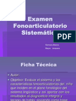 Examen Fonoarticulatorio Sistemático