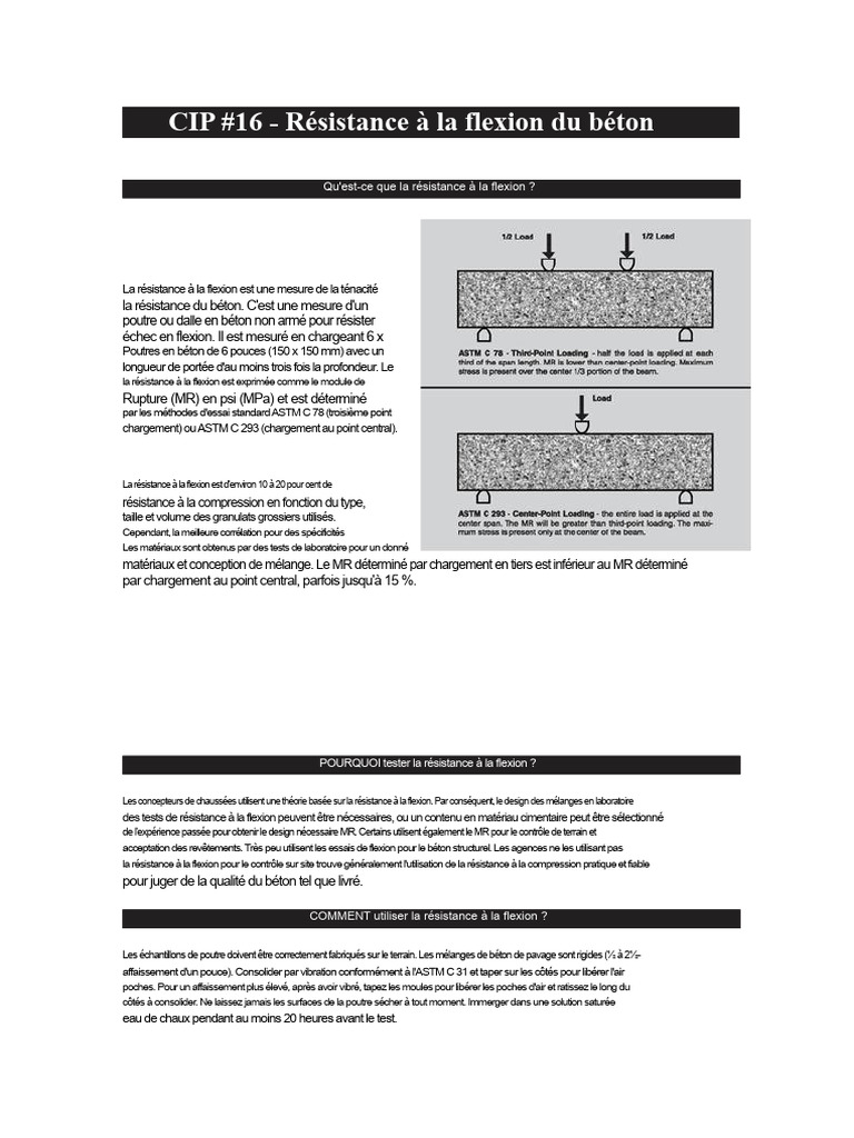 Résistance À La Flexion Du Béton | PDF | Béton | Flexion (matériau)