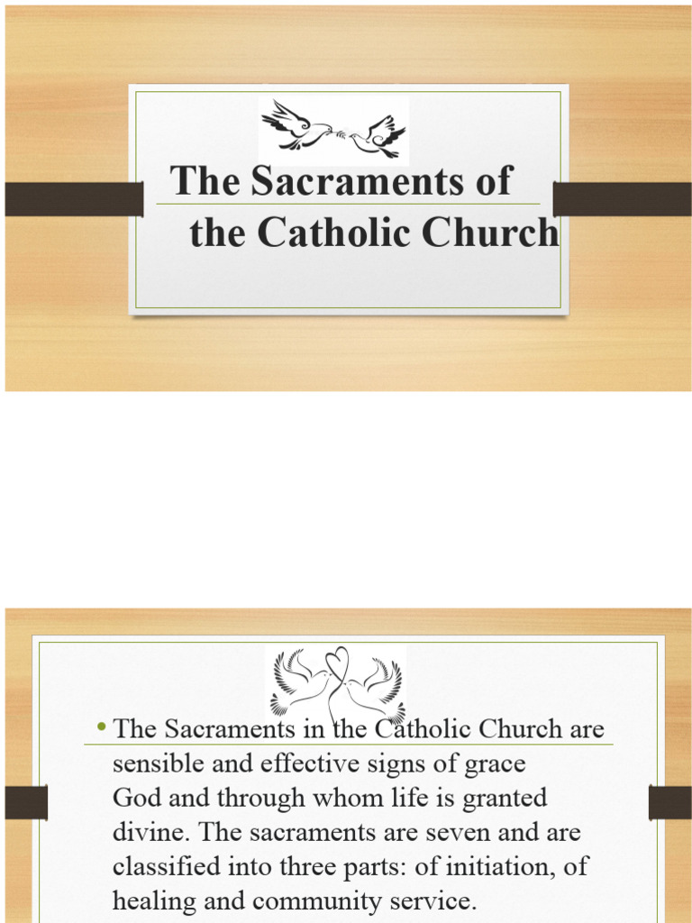 The Sacraments of The Church | PDF | Sacraments | Eucharist