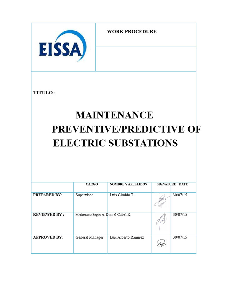 Electric Substation Maintenance Guide | PDF | Mains Electricity ...
