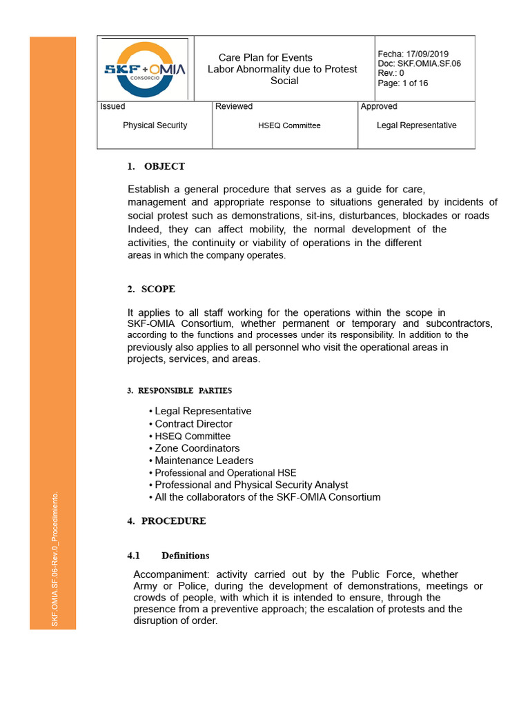 SKF.omia.SF.06-Rev.0_Workplace Abnormal Event Attention Plan Due to ...