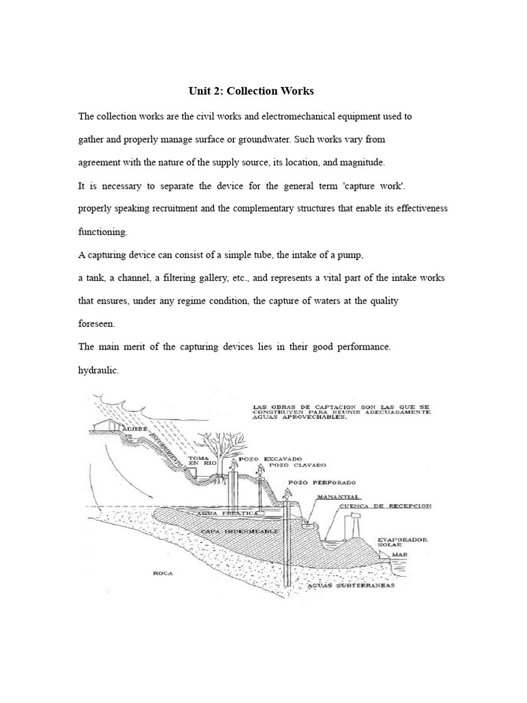 Water Collection Works Overview | PDF | Aquifer | Groundwater