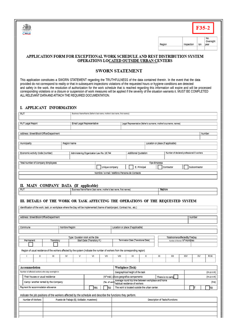 Exceptional Work Schedule Application Form | PDF | Working Time | Overtime