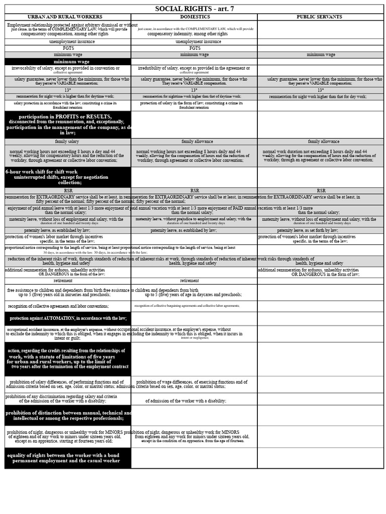 Social Rights for Workers Explained | PDF | Salary | Parental Leave
