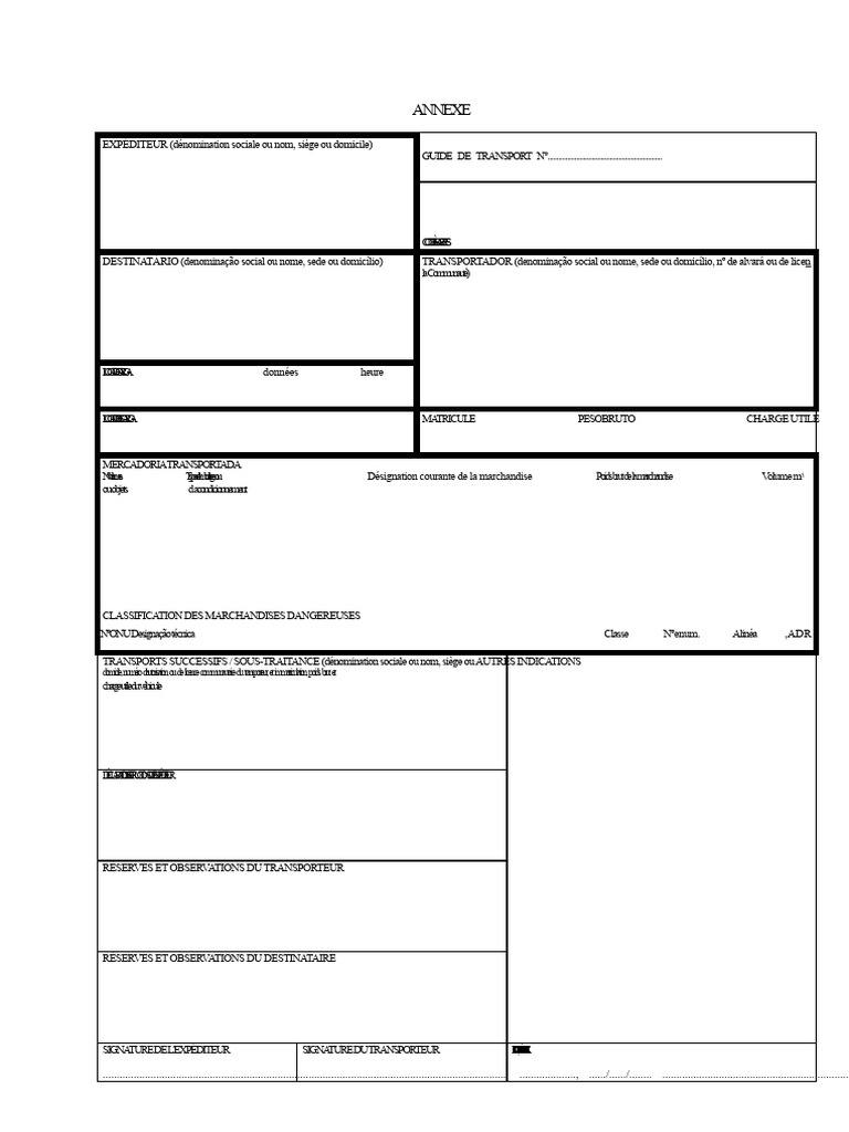 Guide de Transport Exemple | PDF