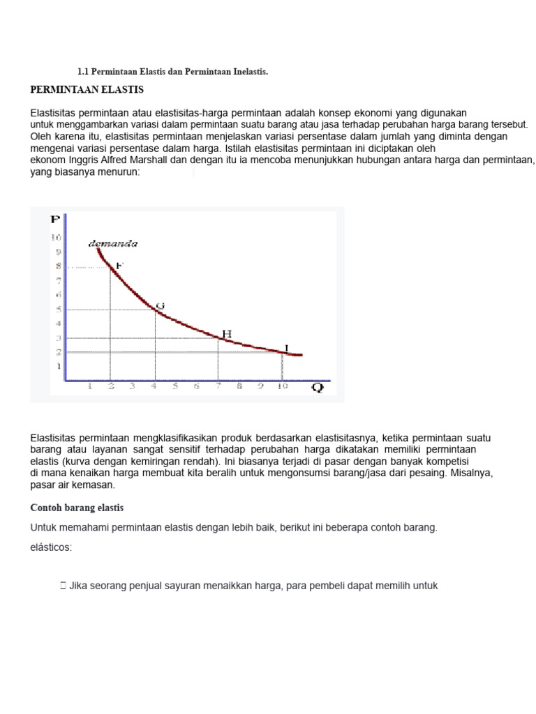 Elastisitas Permintaan: Elastis dan Inelastis | PDF