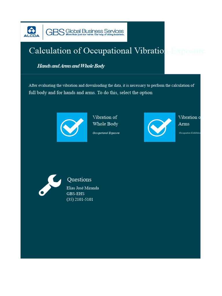 Occupational Vibration Exposure Calculation | PDF | Safety ...