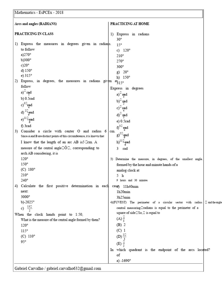 arches and angles | PDF | Angle | Pi