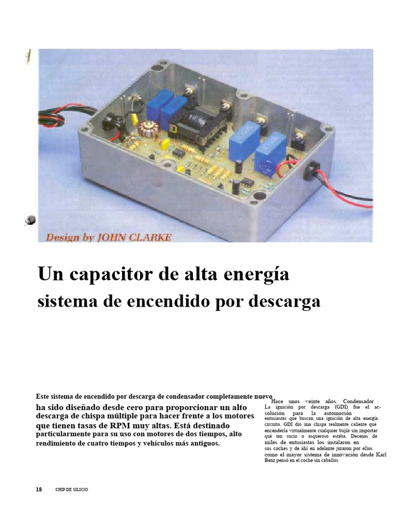 Cap Dis Ignit CDI | PDF | Corriente continua | Inductor