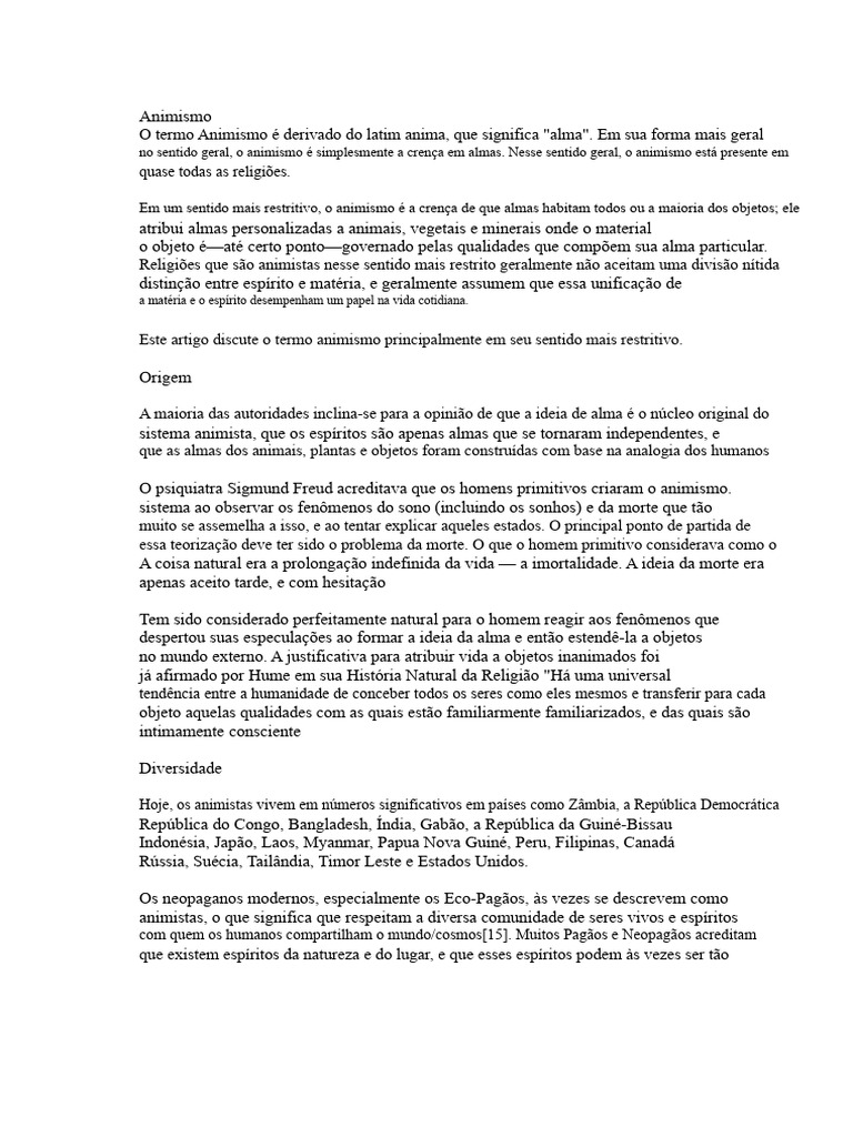 Entendendo o Animismo e Suas Crenças | PDF | Denominação cristã ...