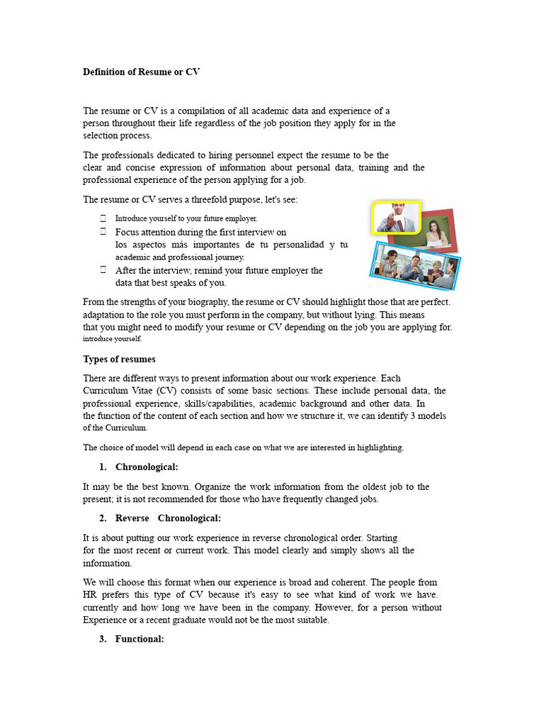 Understanding Resumes and CVs Explained | PDF | Résumé
