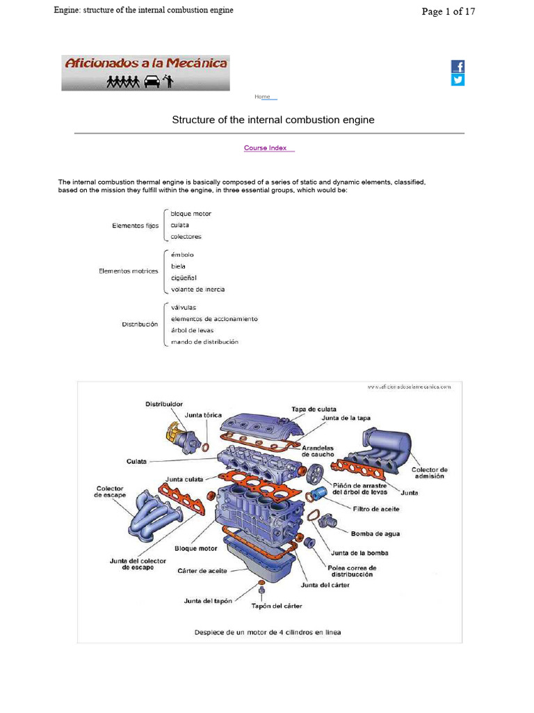 Internal Combustion Engine Structure | PDF | Diesel Engine | Internal ...