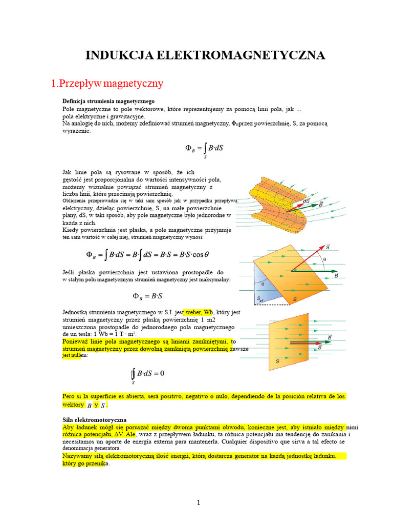 Indukcja Elektromagnetyczna | PDF