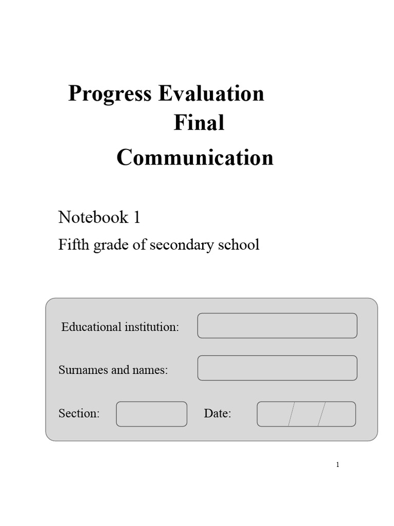 Notebook 1 Communication 5th Secondary LSB Ccesa007 | PDF | Science ...
