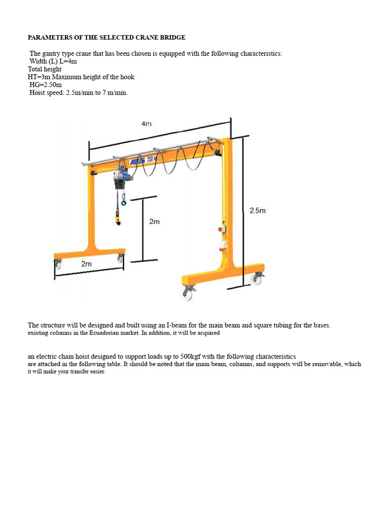 Final Crane Bridge Design | PDF | Bending | Beam (Structure)
