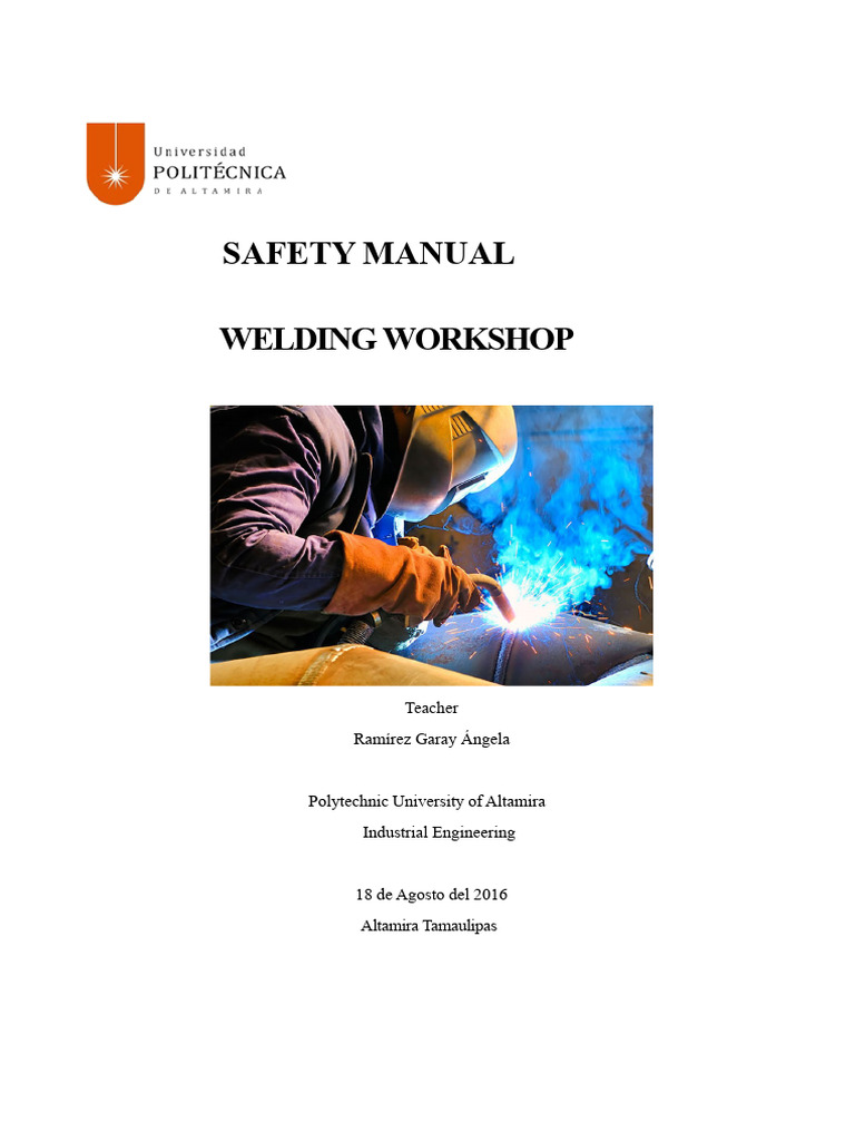 Welding Workshop Safety Manual | PDF | Welding | Construction