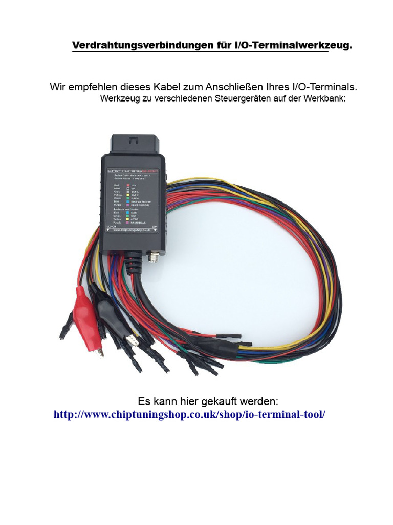 I/O Terminal Wiring Connections Guide | PDF | Car | Motor Vehicle ...