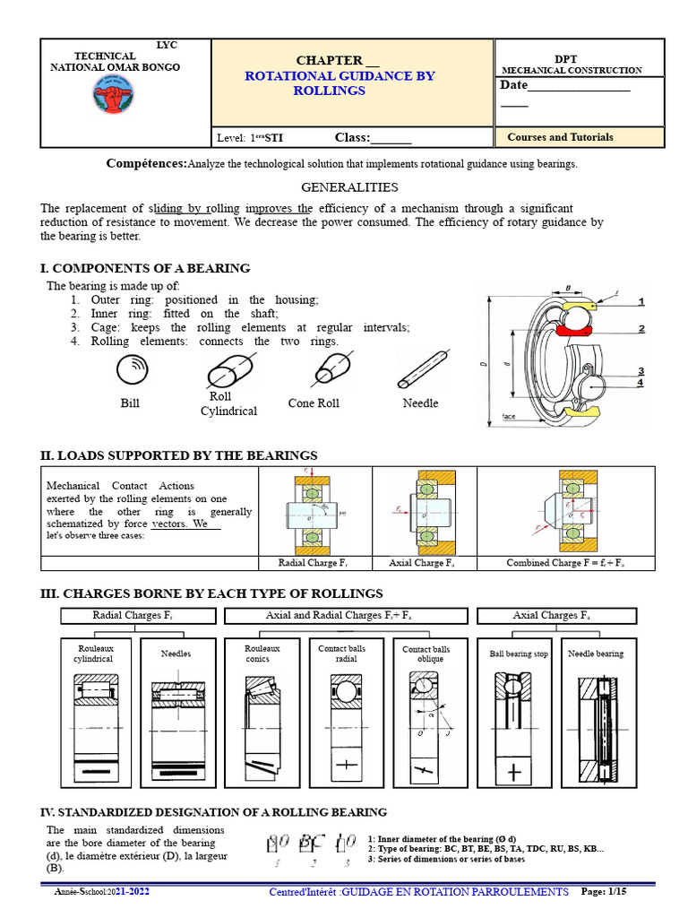Rotational Guidance with Bearings Guide | PDF | Bearing (Mechanical) | Gear