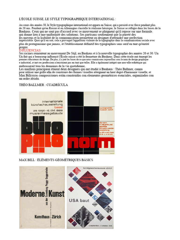 École Suisse et Style Typographique International | PDF | Helvetica ...