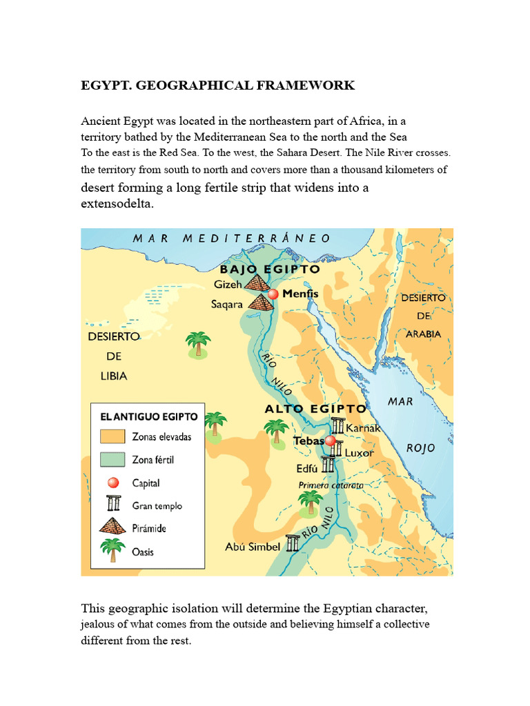 Egypt. Geographical Framework | PDF