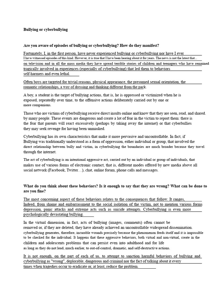 Understanding Bullying and Cyberbullying | PDF | Cyberbullying | Bullying