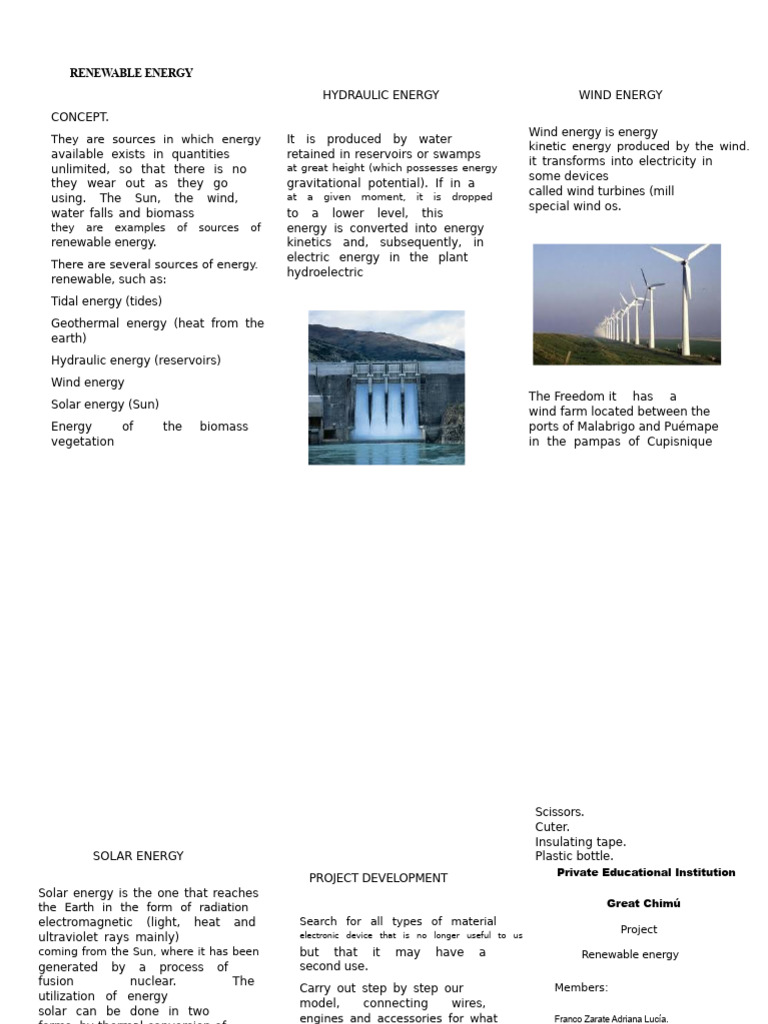 Renewable Energy Sources Overview | PDF | Renewable Energy | Wind Power